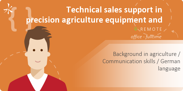 Technical sales support in precision agriculture equipment and software (German language)